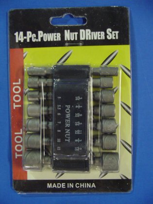 14pc Power Nut Driver Set