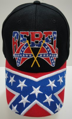 REBEL Flag Hat-REBEL on the Bill