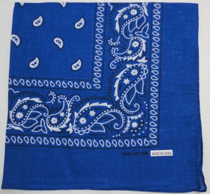 BANDANA-Royal Blue Paisley