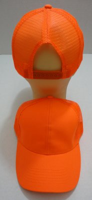 Solid Hunter Orange Mesh BALL CAP