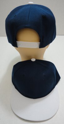 Snap-Back Flat Bill CAP [Navy/White]