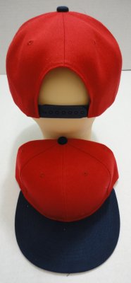 Snap-Back Flat Bill CAP [Red/Navy]