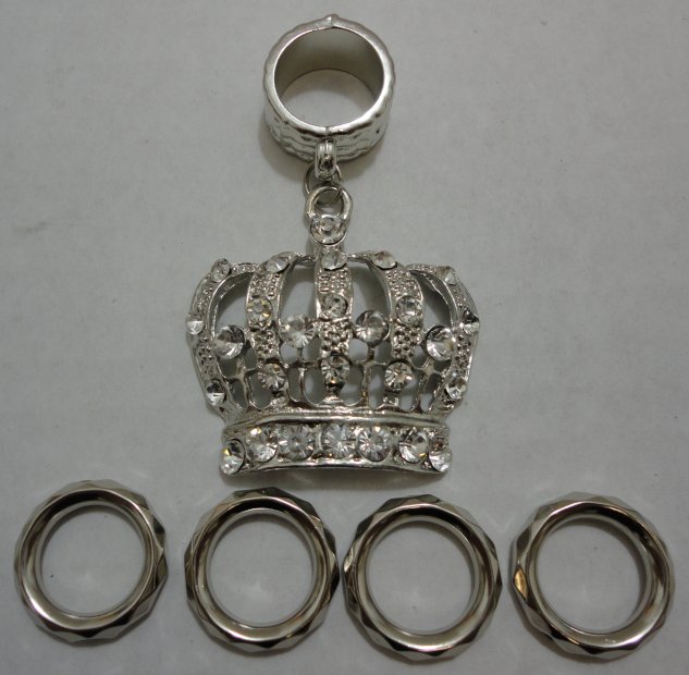 Scarf Charm: Rhinestone Crown