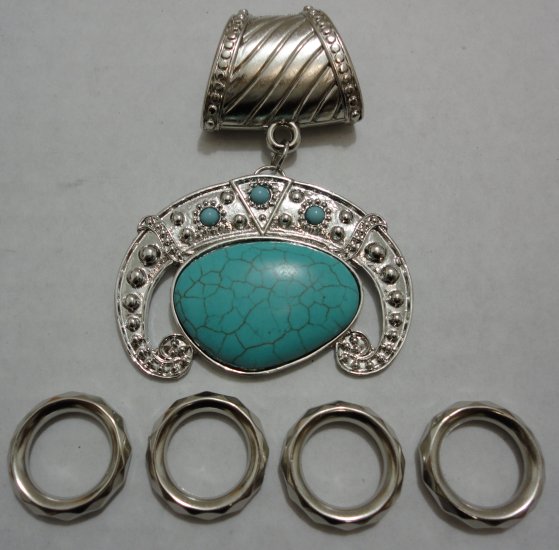 Scarf CHARM: Turquoise Stone