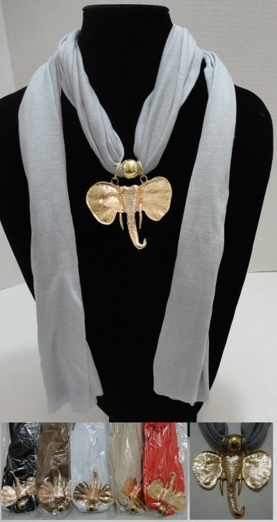 ''SCARF Necklace-Golden Elephant Head 70''''''