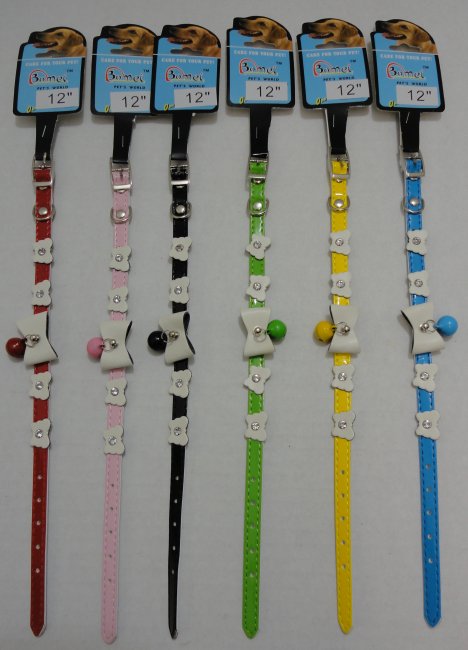 ''12'''' Dog/Cat Collar with Bow & BELL''