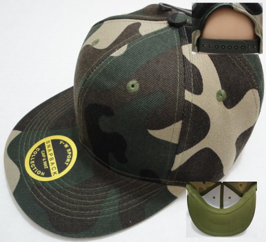 Snap-Back Flat Bill CAP [Camo]