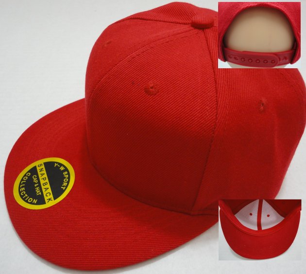 Snap-Back Flat Bill CAP [Red/Red]