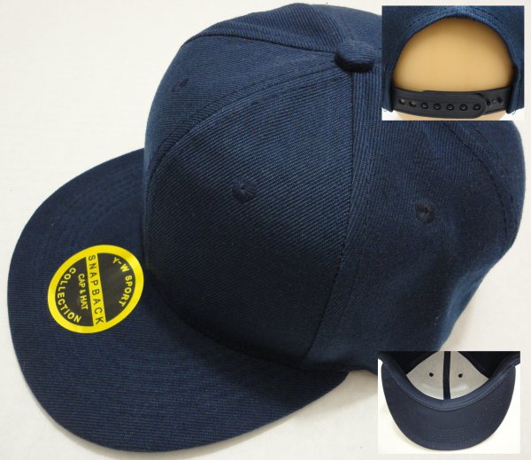 Snap-Back Flat Bill CAP [Navy/Navy]