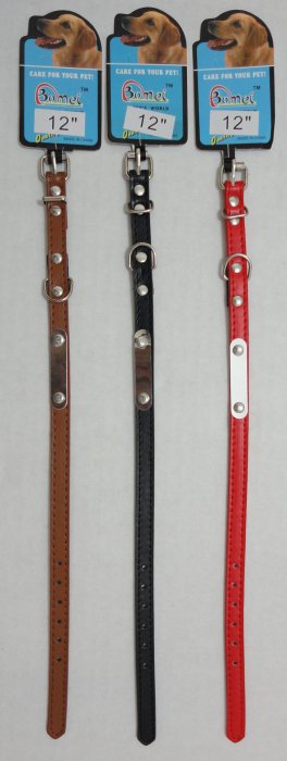 ''12'''' Dog/Cat Collar with Name PLATE''