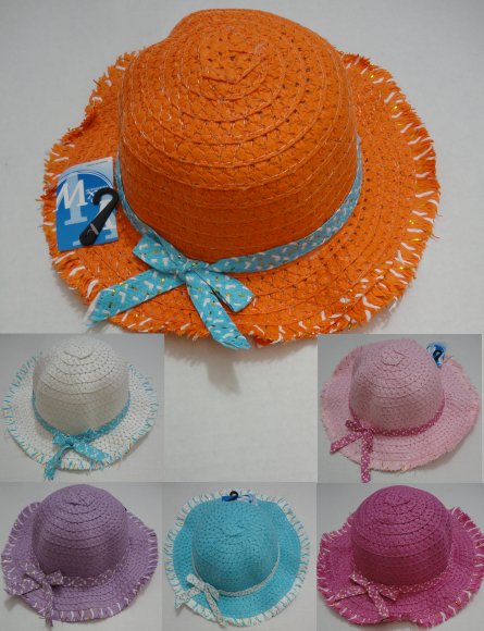 Girl's Summer HAT with Bow [Fringe Edge]