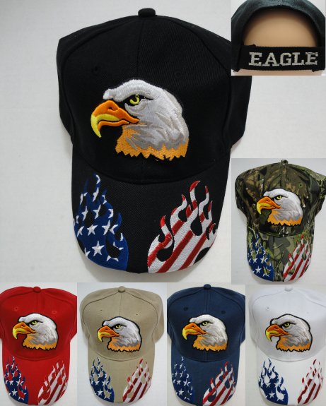 EAGLE Hat with Flag Flames