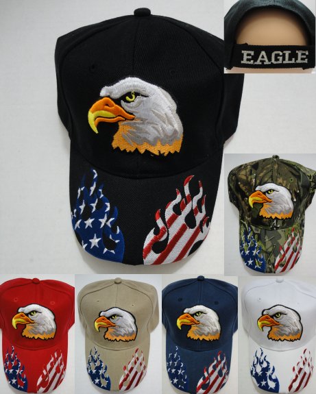 Eagle HAT with Flag Flames