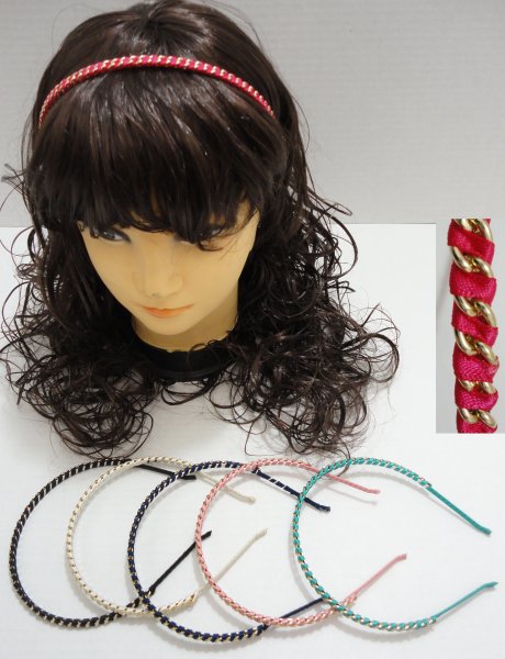 Metal HEADBAND *Chainlink & Ribbon*