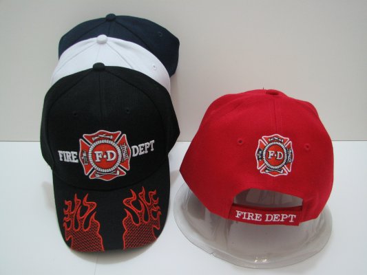 Fire Dept HAT with Flames