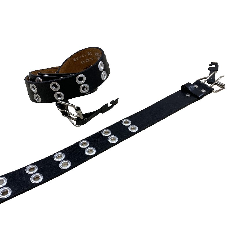 BELT--Wide Black [Large Holes] All Sizes