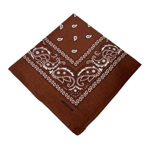 BANDANA-Brown Paisley