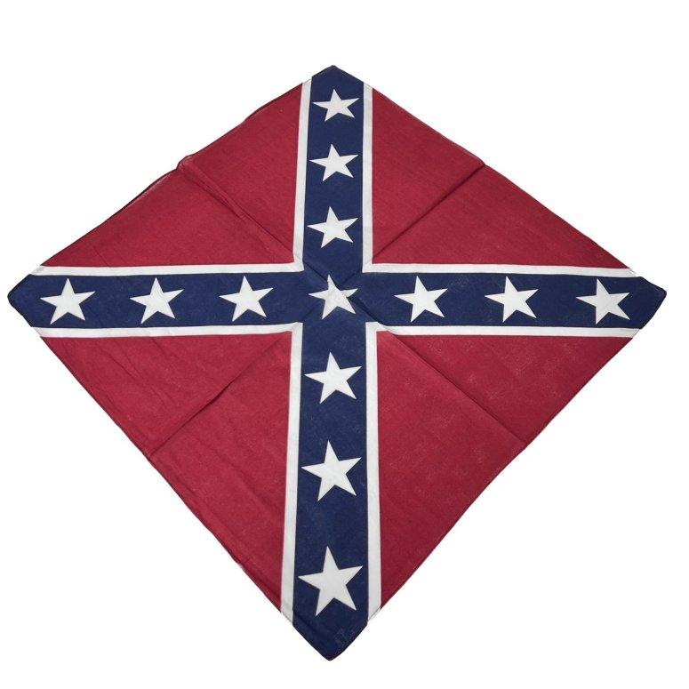 Bandana-Large REBEL Flag [Dk Red]