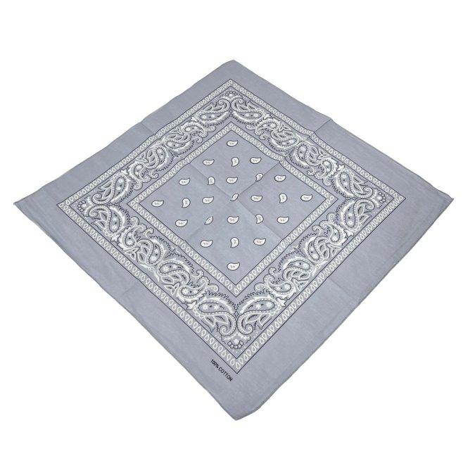 BANDANA-Gray Paisley