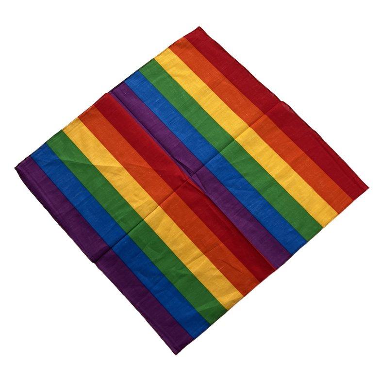 BANDANA-Wide Rainbow Stripes