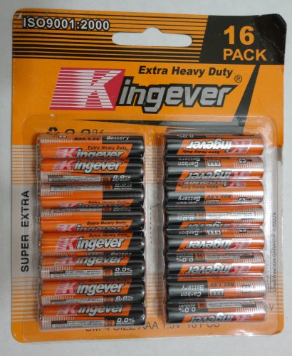 16pk AAA Batteries [Kingever]