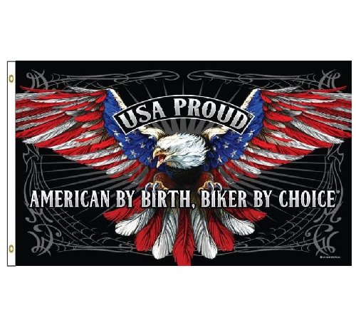 3'x5' American BIKER Flag [USA PROUD]