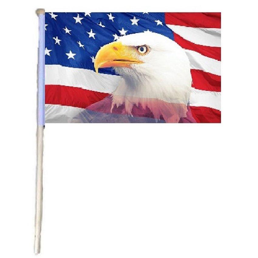 ''12''''x18'''' Stick FLAG [American FLAG with Eagle Head]''