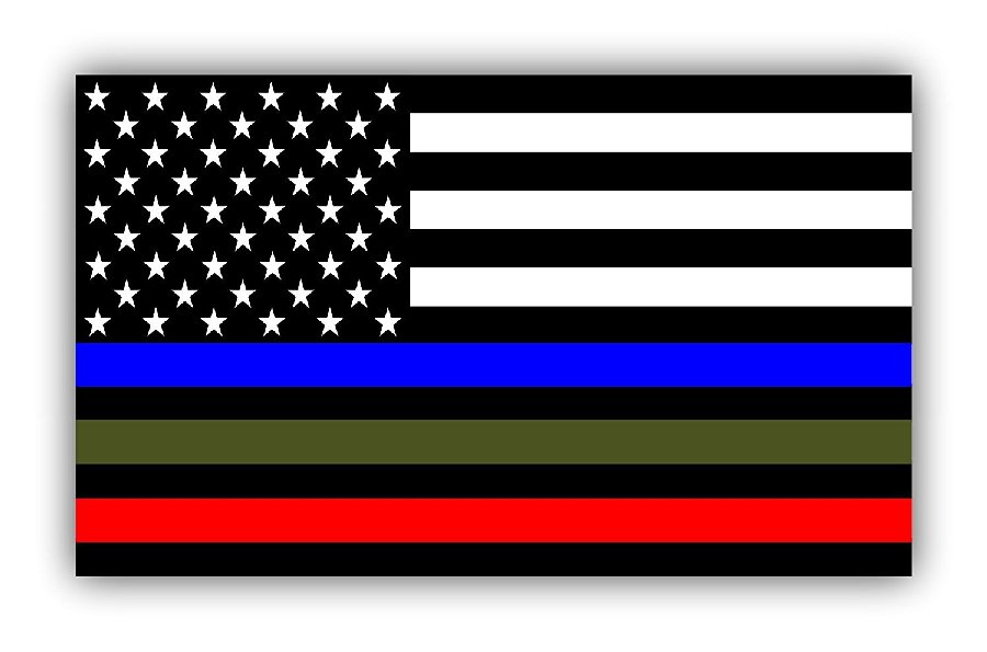 3'x5' Blue/Green/Red Lives Matter FLAG