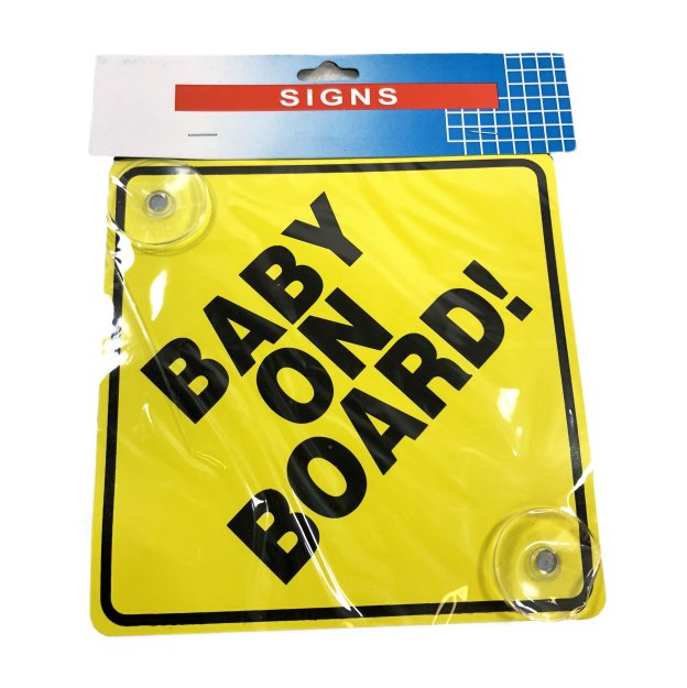BABY ON BOARD Suction Cup Car SIGN