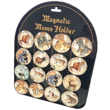 ''2'''' Round Dome Magnets [Wild ANIMALs] with Display Board''