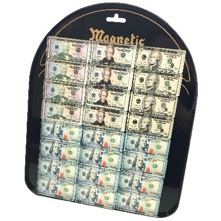 ''1''''x2.25'''' Glass Magnet [Money] with DISPLAY Board''