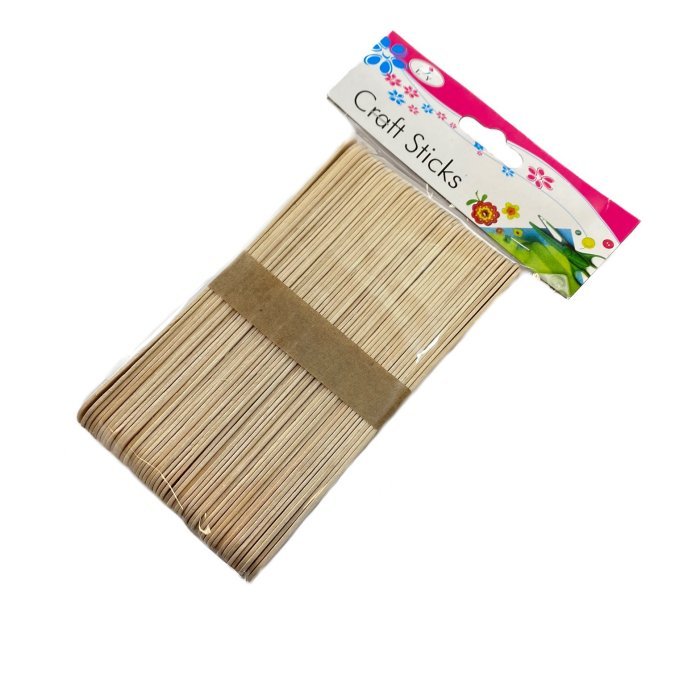 ''50pc 6'''' Wooden CRAFT Sticks [Natural]''