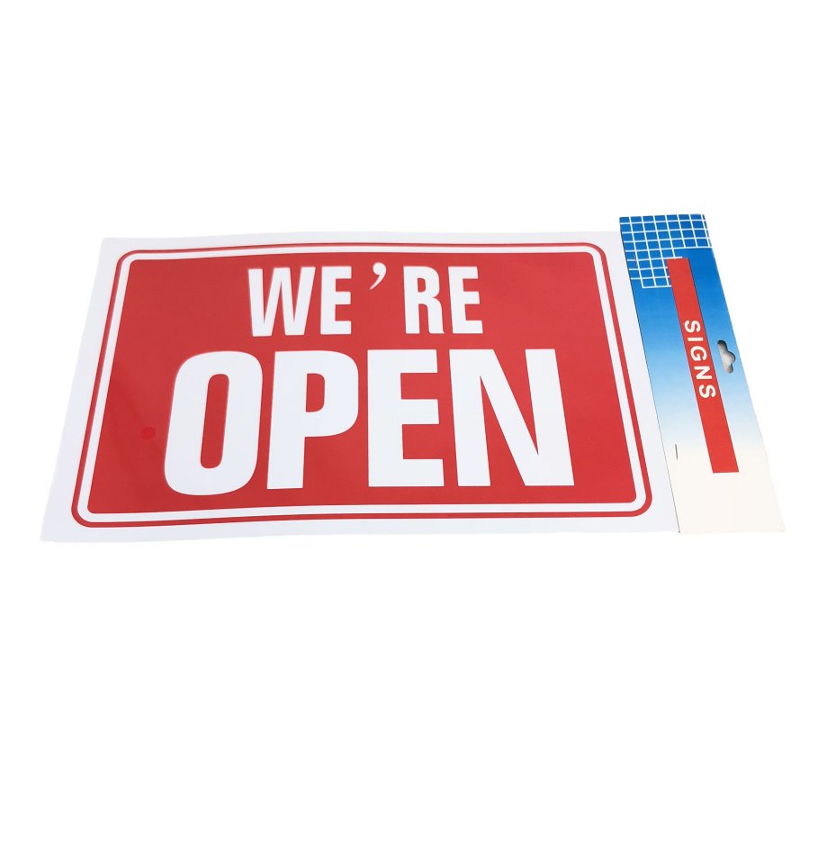 ''11.8''''x7.9'''' SIGN [WE'RE OPEN]''