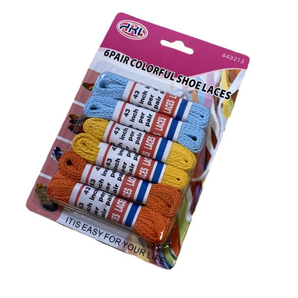 ''6pr 43'''' Colorful SHOE Laces [Flat]''