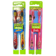 2pk Child's Firefly Toothbrush [BARBIE & Spiderman]