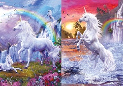 3D Picture 9749--Unicorns with RAINBOWs