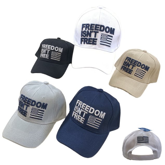 FREEDOM ISN'T FREE HAT with Flag