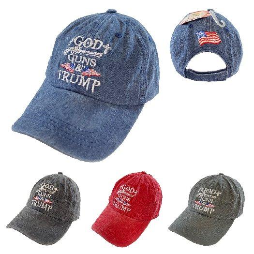Trump 2024 HAT -GOD GUNS & TRUMP [Cotton]