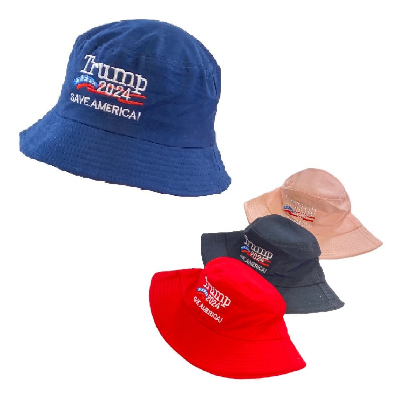 TRUMP 2024 Solid Bucket HAT SAVE AMERICA! *COTTON*