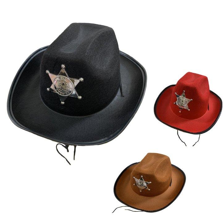 Child's Felt Cowboy HAT with Deputy Sheriff Badge