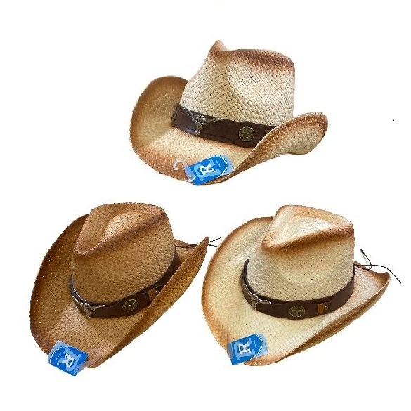 Classic Woven Cowboy HAT [Brown HAT Band/Steer]