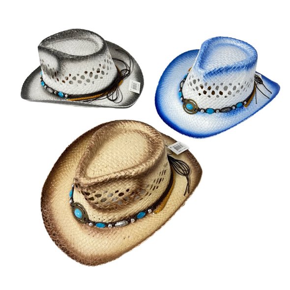 Youth Cowboy HAT [Blue/Brown/Black] Aquamarine HAT Band