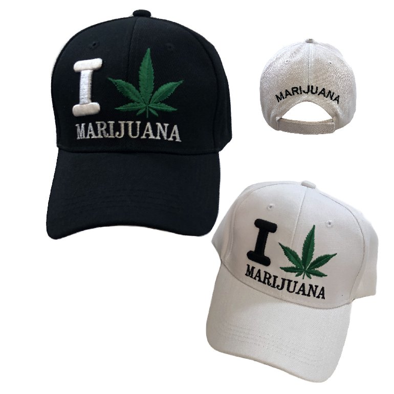 I [Leaf] Marijuana BALL CAP