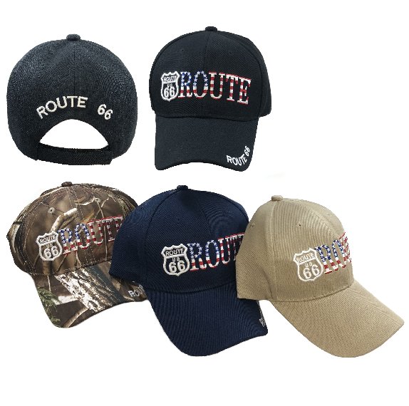 Route 66 Ball CAP [Flag Letters]