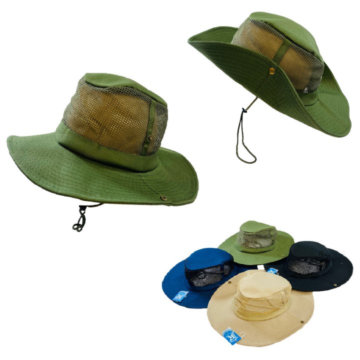 Mesh Boonie HAT-Solid Color