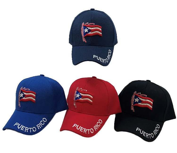 Puerto Rico FLAG Ball Cap [Puerto Rico on Bill]