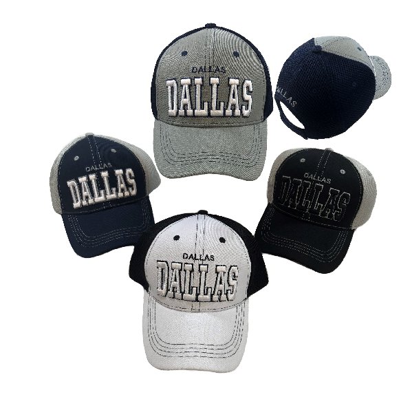 AIR Mesh Back/Solid Front Ball Cap [DALLAS]