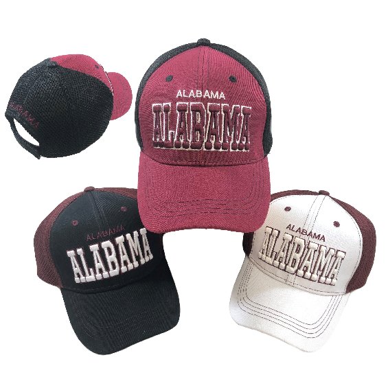 Air Mesh Back/Solid Front BALL CAP [ALABAMA]