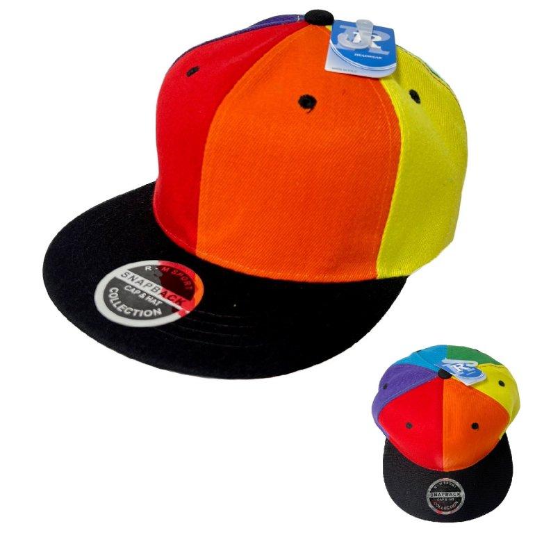 Pride HAT [Rainbow Panels] Snap-Back Flat Bill