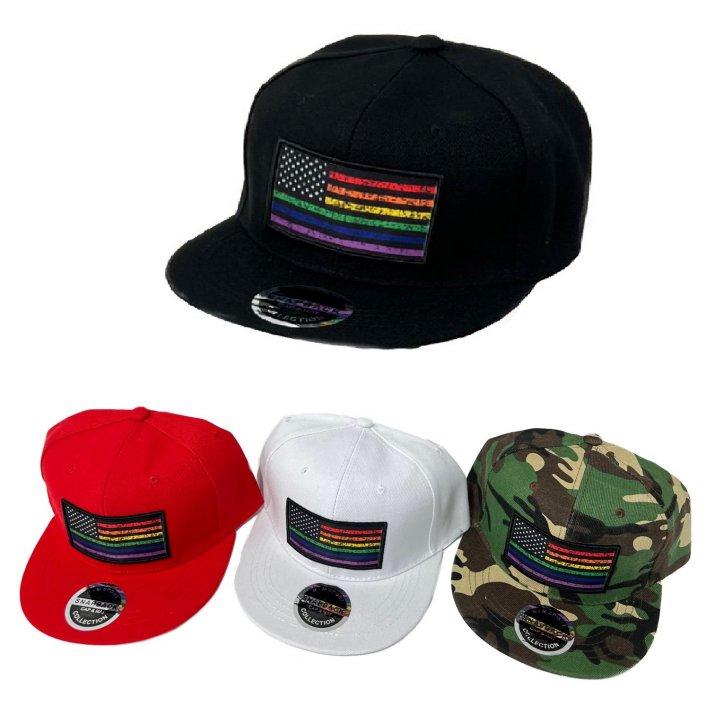 Pride HAT [Rainbow Flag] Snap-Back Flat Bill